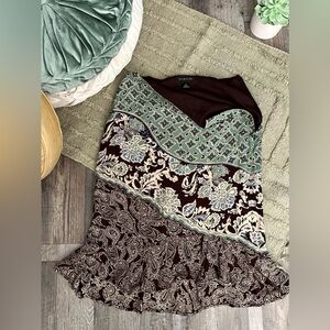 Chic A-Line Skirt with Floral Patterns